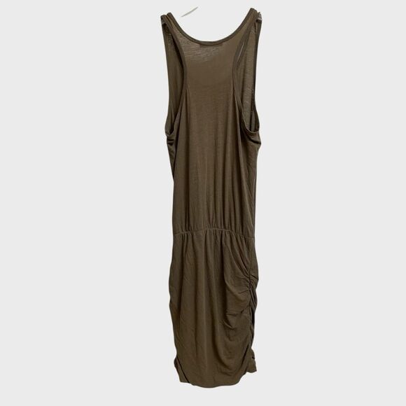 ALLSAINTS Toby Racerback Dress in Khaki Green Women's Size M Minimalist Grunge - Picture 11 of 16